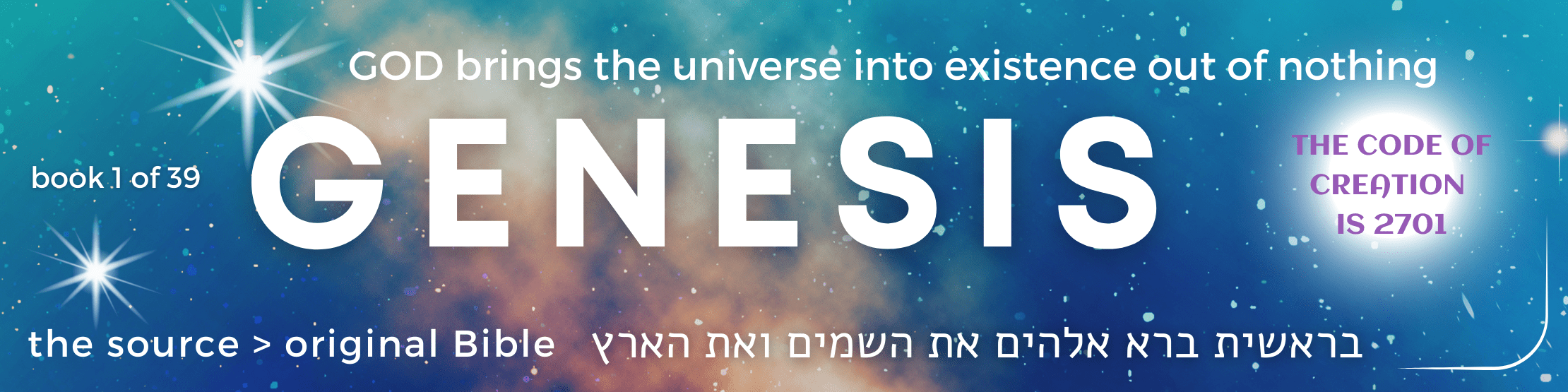 1 Genesis book - original bible - banner