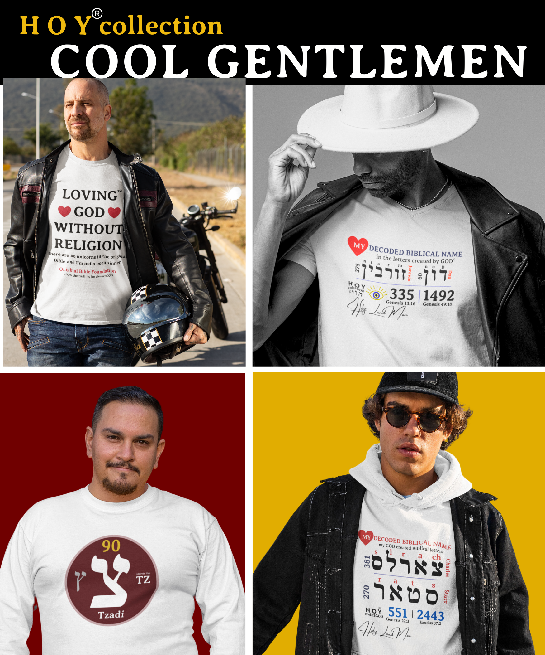 HOY wear men collection by Original Bible Foundation and Don Juravin